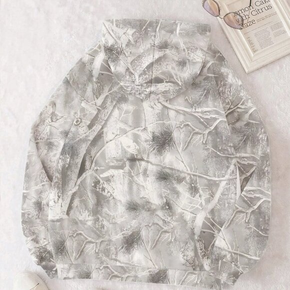 Casual Women's camo print Hooded Sweatshirt - Picture 2 of 6